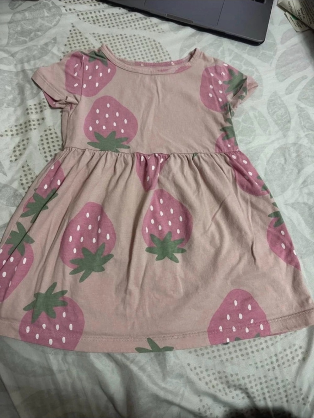 Carter's Pink Strawberry Cotton Short-Sleeve Dress